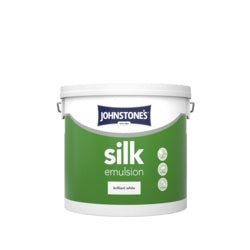 johnstone's Silk Brilliant White Emulsion Paint 5L johnstone's Silk Brilliant White Emulsion Paint 5L